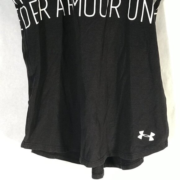 Under Armour Youth Medium Black Workout Tank Top Tee - Picture 4 of 10